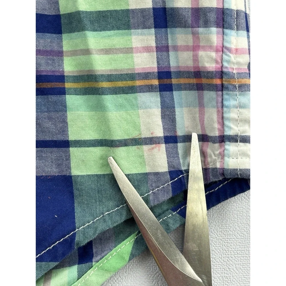 Ralph Lauren Boys Size 5 Plaid Button Down Shirts Lot of 2 Natural Stretch